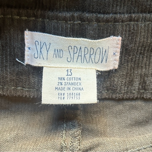 Sky and Sparrow Olive Corduroy Overalls - Picture 13 of 14